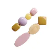 2pc Culturesse Winnie Retro 8cm Pastel Barrette Clip Set Accessory Vintage Blush