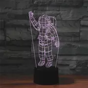 Astronaut Shape 3D Colorful LED Vision Light Table Lamp 16 Colors Remote Control Version