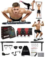 20 in 1 Push Up Board with 16 Gym Accessories.Pushups Bar with Resistance Ban...