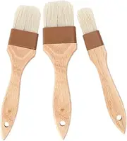 HIAKDOFT 3pcs Food Grade Handle Basting Brush Durable Pastry Grilling Oil Brush for Baking Cooking Comfortable Grip for Kitchen Use