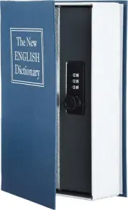 Basics Book Safe, Combination Lock, Blue
