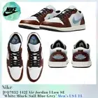 Nike Air Jordan 1 Low SE White Black Sail Blue Grey FQ7832-142 Men's US4-14 NEW