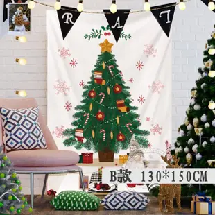 【WIDE VIEW】聖誕樹背景裝飾掛布Ins風+星星串燈(附配件包 聖誕樹掛布 聖誕掛布 聖誕節掛布/CHRT03)