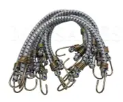 10pc 24" WHITE Bungee Cord Tie Down Set Straps 2 Hook End