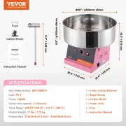 Electric Cotton Candy Machine Candy Floss Maker Cotton Candy Machine with Stainl