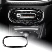 Carbon Fiber Black AC Button Panel Cover Sticker For Smart Fortwo Forfour 16-19 (for: Smart)
