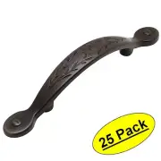*25 Pack* Cosmas Cabinet Hardware Oil Rubbed Bronze Leaf Handles Pulls #465ORB