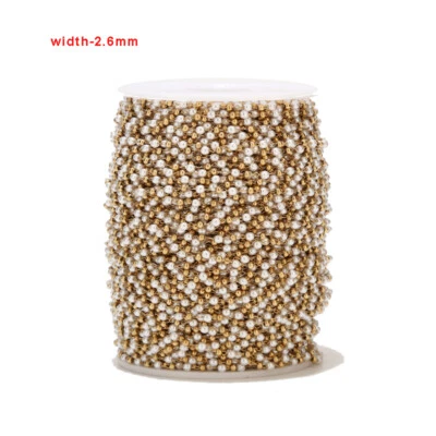 1meter Gold Stainless Steel Round Beads Tiny Handmade Chains for Jewelry Making