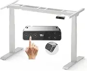 FLEXISPOT 161kg Capacity Dual Motor Height Adjustable Standing Desk Frame 3 Stages Electric Sit Stand Desk Base, Home Office Stand up Desk Leg (White Frame Only)…