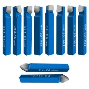 10PCS 1/4" Metal Lathe Cutting Tools,C-6 Carbide Tip Cutter Tool Bit Cutting ...