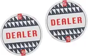 Abaodam 2pcs Banker Number Sign Accessories for Buttons Poker Card Dealer Button Chips Plaything Poker Chip Holder Poker Game Accessory Ceramic Game Markers Poker Game Chips White Ceramics