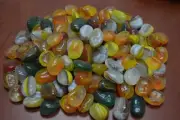 350+ PCS ASSORT GLASS STONE GARDEN PEBBLES FISH TANK AQUARIUM 10 LBS #F-465