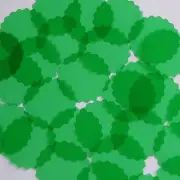 Sequin 30mm Shape Wiggle Round Vinyl Go Go Trans Green. Made in USA
