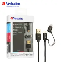 在飛比找momo購物網優惠-【Verbatim 威寶】microUSB+Lightnin