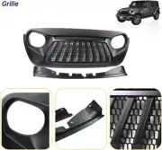 ABS Front Grill Grille Accessories Fit for Jeep Wrangler JL 2018 to 2024
