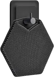 NINEBLUE Silicone Exfoliating Body Scrubber, Shower & Bath Accessories with Storage Hooks, Easy to Clean, Foamy & Reusable, Flat Clean Brush for Bathing, Hair Washing, Dishwashing etc., Black