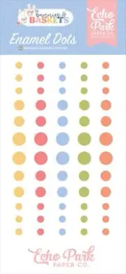 Echo Park Adhesive Enamel Dots-Bunnies And Baskets - 3 Pack