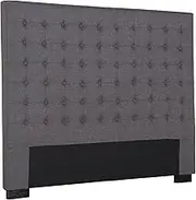 Modern Bed Head Headboard Queen Charcoal Tufted BedHead Linen Fabric Cilantro