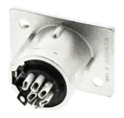 Neutrik XLR CONNECTOR 5A 50V 7-Way, Silver Over Nickel Plating, Panel Mount