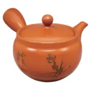 Teapot Kyusu Tokoname - FUSEN - Orange - 360 ml cc - Stainless Infuser - Orchid