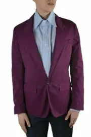 Dolce & Gabbana Men's Purple One Button Blazer Size US 38 IT 48