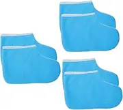 3 Pairs Paraffin Wax Foot Spa Wraps Foot Spa Pedicure Kit Booties Foot Covers for Home Salon