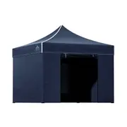 0utdoor 3x3m InstaHut Gazebo Pop Up Marquee Folding Tent Wedding Gazebos Camping Outdoor Shade Canopy Navy