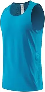 [ZIFIS] Men Vests Sport Running Tank Top Summer Workout Gym Singlets Quick Dry Bodybuilding Sleeveless Training Vest (Color : Blue1, Size : XL)