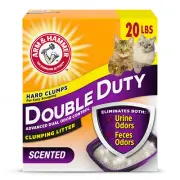 Double Duty Cat Litter, Advanced Odor Control Clumping Cat Litter, Scented, 20 L