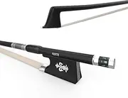 Viotti Carbon Fiber Violin Bow, Hand Crafted by Professional Violin & Bow Makers, Strong, Stiff & Well Balanced, Made with Mongolian Horse Hair, For Violinists & Fiddlers of All Skill Levels