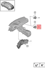 Genuine PORSCHE Cayenne 9YA Analogue Clock 9Y0919204D6N3 (for: Porsche)