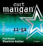 Curt Mangan Stainless Steel Flatwound Electric Guitar Strings; gauges 11-52