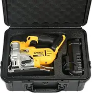 Hard Case for Dewalt Jigsaw Power Tool - Tool Set Bag for Dewalt 20V Jig Saw DCS334B | DCS331B，Waterproof | Shockproof Tool Box for Dewalt 20V Max Cordless Jig Saw Set/Battery & Charger (Case Only)