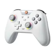 2.4G Wireless Bluetooth Controller for PC, Steam, Switch with Hall Triggers, Hall Joysticks and RGB Light, White