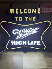 MILLER HIGH LIFE BEER WELCOME TO THE HIGH LIFE MARQUEE LIGHT UP LED SIGN NEW
