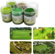 6X 35g Mixed 2mm-3mm Static Grass Terrain Powder Green Fake Grass Model Railway