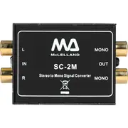 McLelland Compact Stereo to Mono Audio Converter Passive RCA Input/Outputs