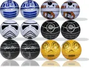 #2 Storm Trooper, CP3O, R2D2, Death Star, BB8, BB9E Golf Balls 12 pack