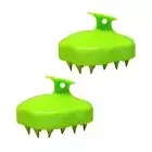 2 Pack Scalp Massage Shampoo Brush Exfoliating Scalp Massager (Green )