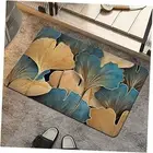 Bath Mat Rug,Gold Ginkgo leafNon Slip Quick Dry 16×24Inch Gold Ginkgo Leaf