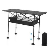 Folding Camping Table, Portable Aluminum Roll-up Picnic Backpacking Table