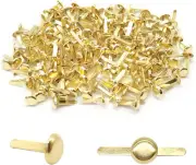 200Pcs Gold Split Pins round Scrapbooking Brads Split Pins Paper Fasteners Brads