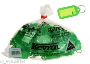 KEVRON CLICK KEY TAGS - GREEN - BULK PACK x 50 - PLASTIC LABELS - HOME OFFICE
