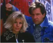 Television Autograph: GLYNIS BARBER & MICHAEL BRANDON (Dempsey) Signed Photo