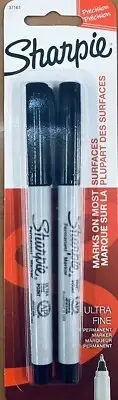 Sharpie Quick Dry Permanent ULTRA Fine-Point Markers Black 2 PACK