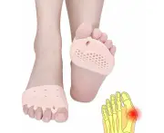 Metatarsal Pads, Toe Separator And Gel, (4 Pcs) New Material, Forefoot Pad, Toe Support, For Foot Blisters, Forefoot Pain.