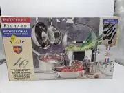 Vintage Philippe Richard Professional Stainless Steel 10 Piece Cookware Set NEW