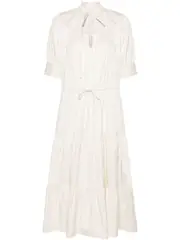 Polo Ralph Lauren Elia tiered midi dress - Neutrals