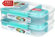 Sistema to Go Bento Box Create | Lunch Boxes with Compartments & Snack Pots | 1.