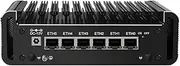 HUNSN Micro Firewall Appliance, Mini PC, OPNsense, VPN, Router PC, Twin Lake Core 3 N355, RJ47, 6 x 2.5GbE I226-V, 2 x HDMI2.1, TF, Type-C, 0 RAM, 0 Storage, Barebone No System
